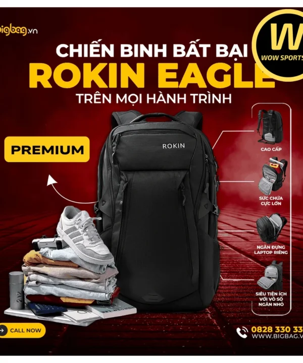 Balo Đa Năng Cao Cấp, Sức Chứa KHỦNG, Siêu Tiện ích, Ngăn Riêng Laptop 15,6 - 17,3" (Chiến Binh Bất Bại, Trên Mọi Hành Trình) ROKIN EAGLE 42L chính hãng ROKIN - Ảnh 2