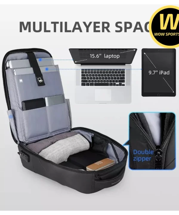 Balo Chống Trộm, Thiết Kế Đẳng Cấp, Công Nghệ Mới Nhất, Khóa số TSA+Cổng USB, Fix Laptop 15,6" MARK RYDEN DELTA chính hãng TOMTOC - Ảnh 2