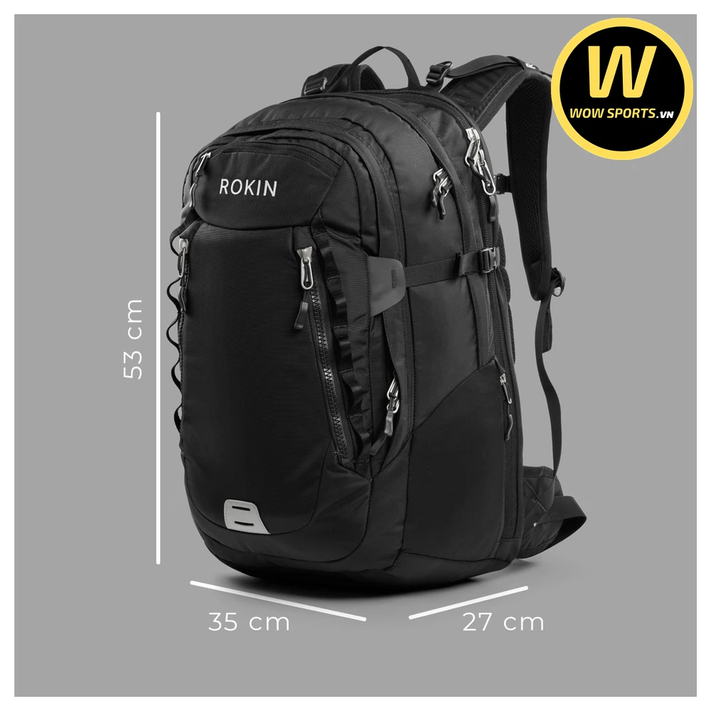 Balo Du Lịch ROKIN ROADER 42L - Chống Sốc 17.3 Inch 30 Balo Du Lịch Cao Cấp, Thiết Kế Đa Năng, Sức Chứa Khủng, Ngăn Riêng Đựng Laptop Fix 17,3 inch ROKIN ROADER 42L - TẶNG ASTON - Hình 5