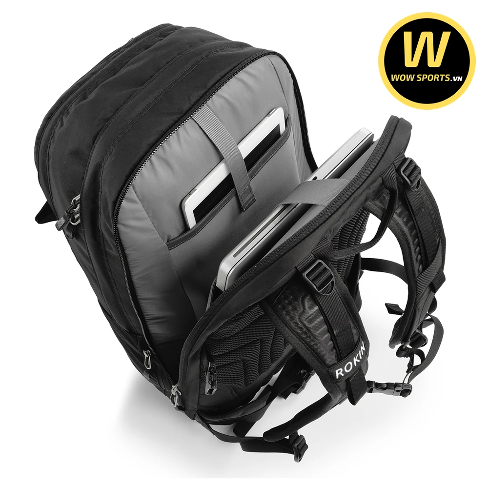 Balo Du Lịch ROKIN ROADER 42L - Chống Sốc 17.3 Inch 31 Balo Du Lịch Cao Cấp, Thiết Kế Đa Năng, Sức Chứa Khủng, Ngăn Riêng Đựng Laptop Fix 17,3 inch ROKIN ROADER 42L - TẶNG ASTON - Hình 6