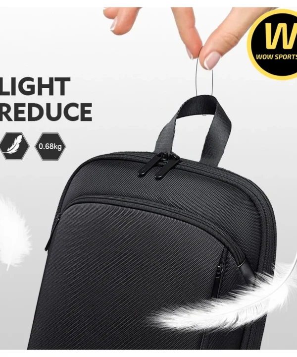 Balo Laptop Đẳng Cấp, Thiết Kế Siêu Mỏng, Gọn Nhẹ, Nới Rộng 7cm BANGE THIN SMART - Black chính hãng TOMTOC - Ảnh 4