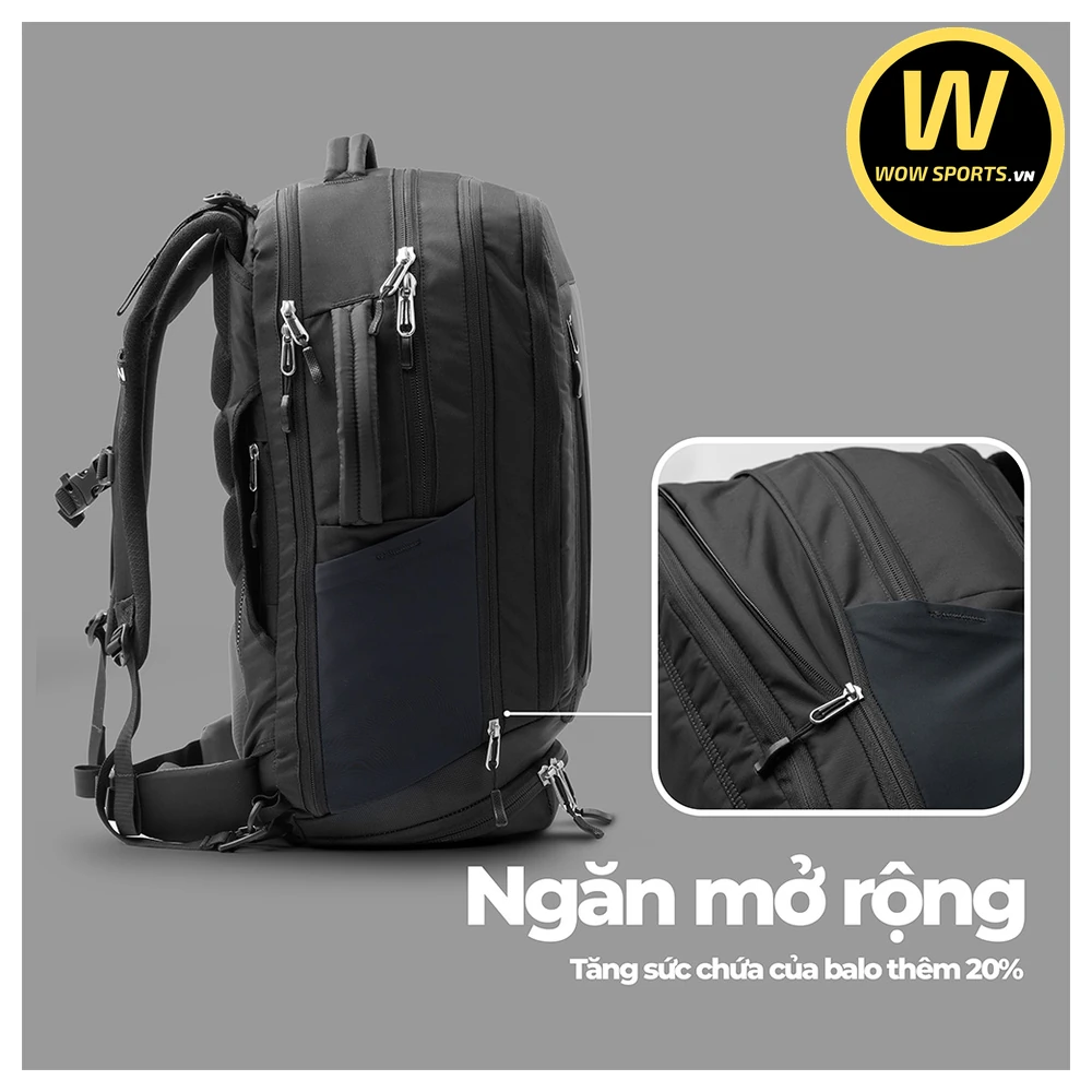Balo Laptop ROKIN MASTER - Chống Sốc 17.3 Inch 28 Balo Siêu Phẩm, Sức Chứa KHỦNG HƠN VALI, Ngăn Laptop 17,3 inch, Có Ngăn Đựng Giày Riêng & Ngăn mở rộng 5cm, Độc Quyền Công Nghệ Flexvent ROKIN MASTER - Hình 7