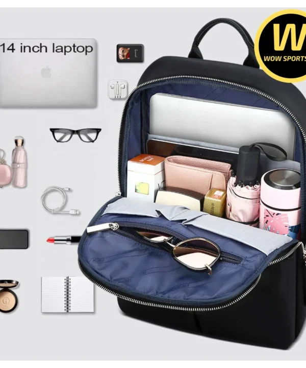 Balo Laptop BOPAI LADY Pink - Chống Sốc 14 Inch 12 Balo Thời Trang Nữ Tính, Fix Laptop mỏng nhẹ 14,1 inch BOPAI LADY - Pink chính hãng BOPAI - Ảnh 5