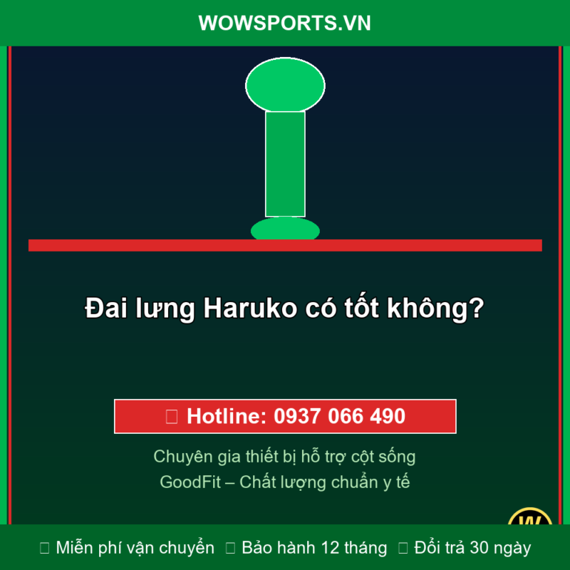 Đai lưng Haruko có tốt không? | Giải Đáp Chi Tiết 2026 – WOWSPORTS.VN 1 Đai chống gù lưng – Đai lưng Haruko có tốt không?