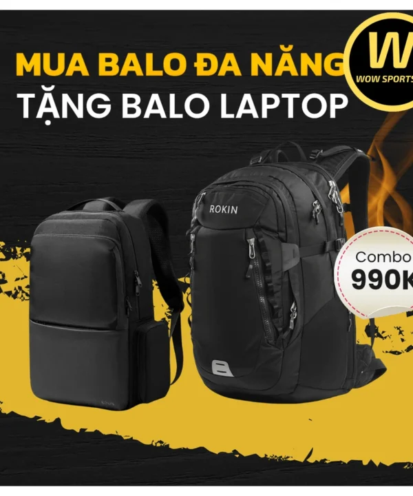 COMBO 1 TẶNG 1: Mua Balo Đa Năng Cao Cấp ROKIN ROADER tặng ngay Balo Laptop ROKIN ASTON chính hãng ROKIN - Ảnh 1