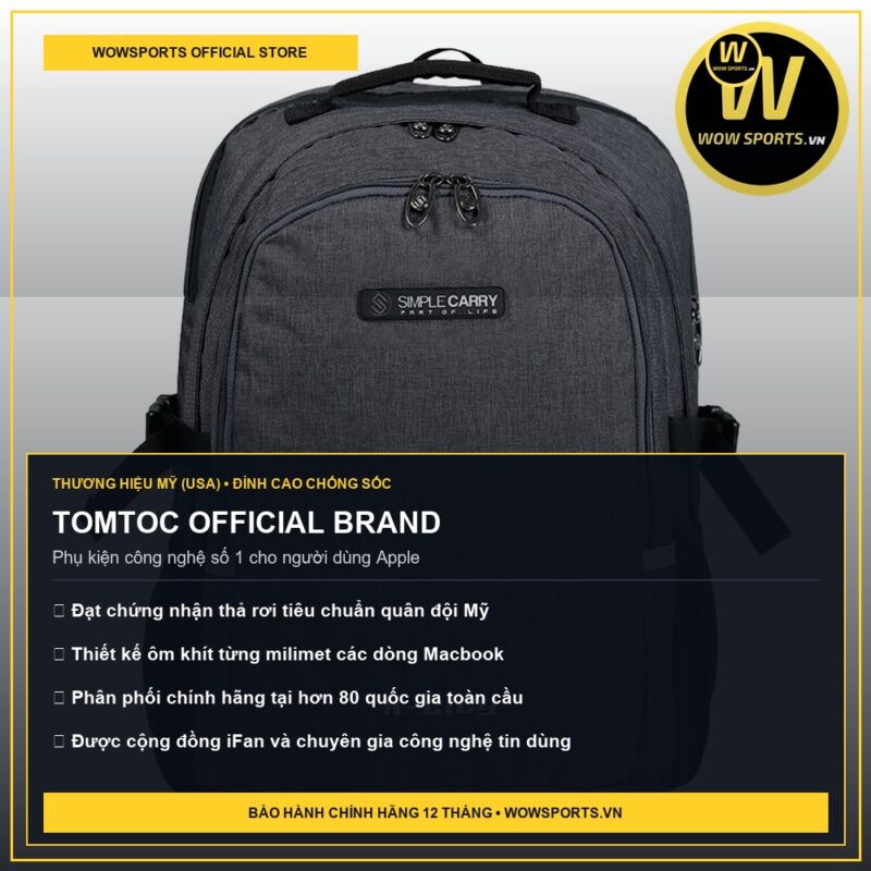 TOMTOC OFFICIAL BRAND - Đánh giá balo Tomtoc có tốt không - WOWSPORTS