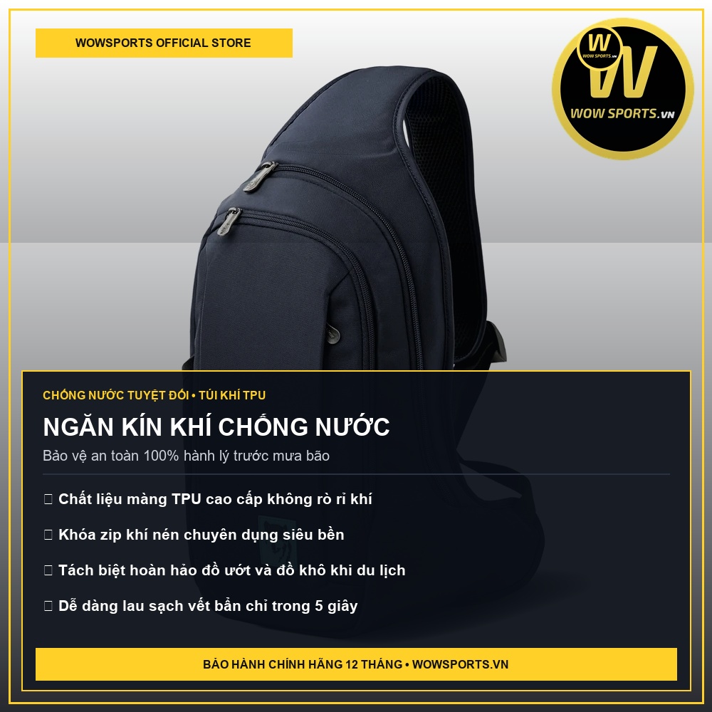 Balo Nén Chân Không Tự Động Là Gì? Review Chi Tiết Rokin Airbag 2026 3 NGĂN KÍN KHÍ CHỐNG NƯỚC - WOWSPORTS