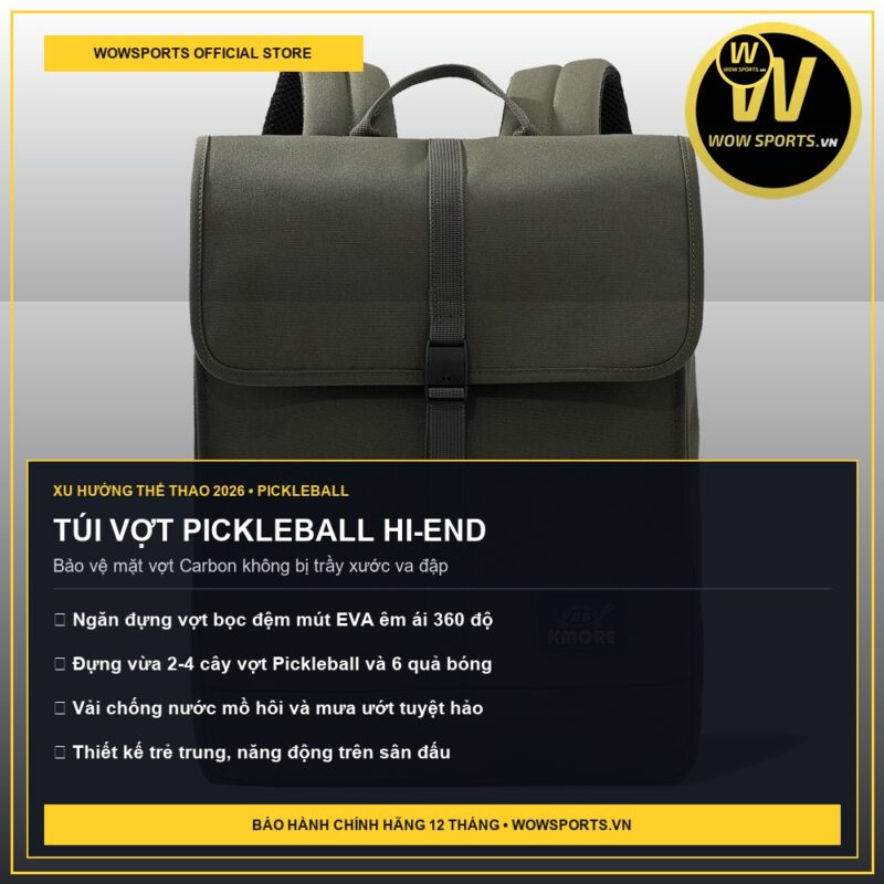 Túi Đựng Vợt Pickleball Và Đồ Tập Gym Chống Nước Tốt Nhất 2026 7 TÚI VỢT PICKLEBALL HI-END - Túi đựng vợt Pickleball và đồ tập gym chống nước - WOWSPORTS