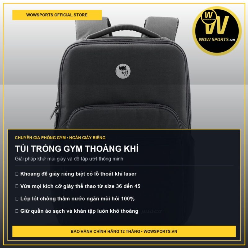 Top Túi Thể Thao Có Ngăn Để Giày Riêng Khử Mùi Thoáng Khí 2026 1 TÚI TRỐNG GYM THOÁNG KHÍ - Túi thể thao có ngăn để giày riêng khử mùi - WOWSPORTS