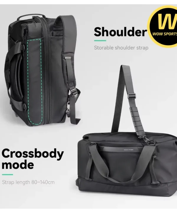 Sport Travel Bag, Thiết Kế Đa Năng Độc Đáo 3 in 1 (Túi xách Đeo chéo Balo), Ngăn Tách Biệt Đồ Ướt Khô, Sức Chứa Lớn 30L mà Siêu Nhẹ chỉ 0,9Kg MARK RYDEN NOMADFLEX chính hãng MARK RYDEN - Ảnh 3