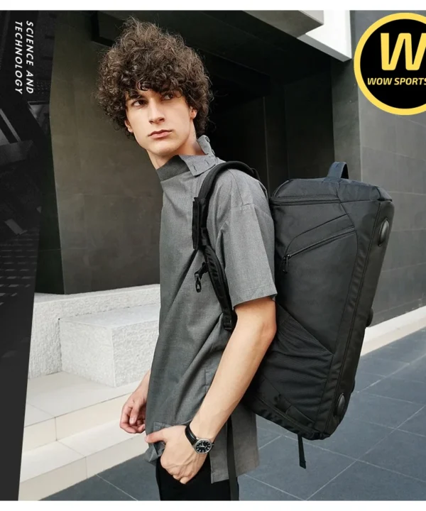 Túi Du Lịch/ Balo Đa Năng For Travel/ Business, Gym, Thiết Kế Thời Thượng, Ngăn Giày Riêng BANGE WORKSMAN - Black chính hãng TOMTOC - Ảnh 2