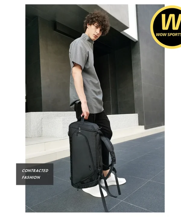 Balo Du Lịch BANGE WORKSMAN Black - Kháng Nước Cao Cấp 16 Túi Du Lịch/ Balo Đa Năng For Travel/ Business, Gym, Thiết Kế Thời Thượng, Ngăn Giày Riêng BANGE WORKSMAN - Black chính hãng TOMTOC - Ảnh 8