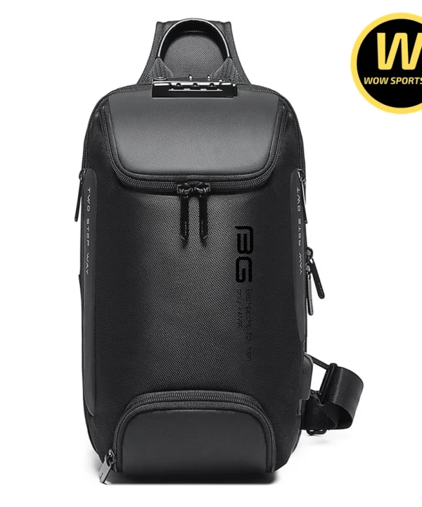 Túi Đeo Chéo Premium, Đa Năng, Siêu Tiện Ích, Khóa Số TSA Cao Cấp, Cổng Sạc USB, Ngăn Riêng iPad BANGE BRUNO - Black chính hãng BANGE - Ảnh 3