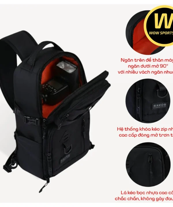 Túi Đeo Chéo Túi Đựng Máy Ảnh Đa Năng Cao Cấp Bền Bỉ Mọi Thời Tiết SAKOS LUMINOX chính hãng BOPAI - Ảnh 12