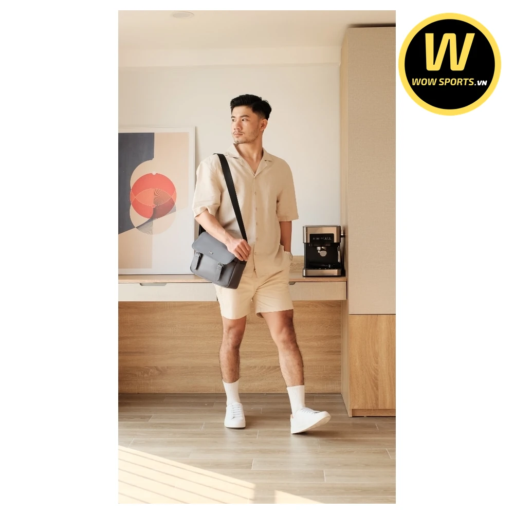 Túi Đeo Chéo HIER EVERYDAY - Kháng Nước Cao Cấp 35 Túi Đeo Chéo Thời Trang Unisex HIER EVERYDAY MESSENGER - Black - Hình 10