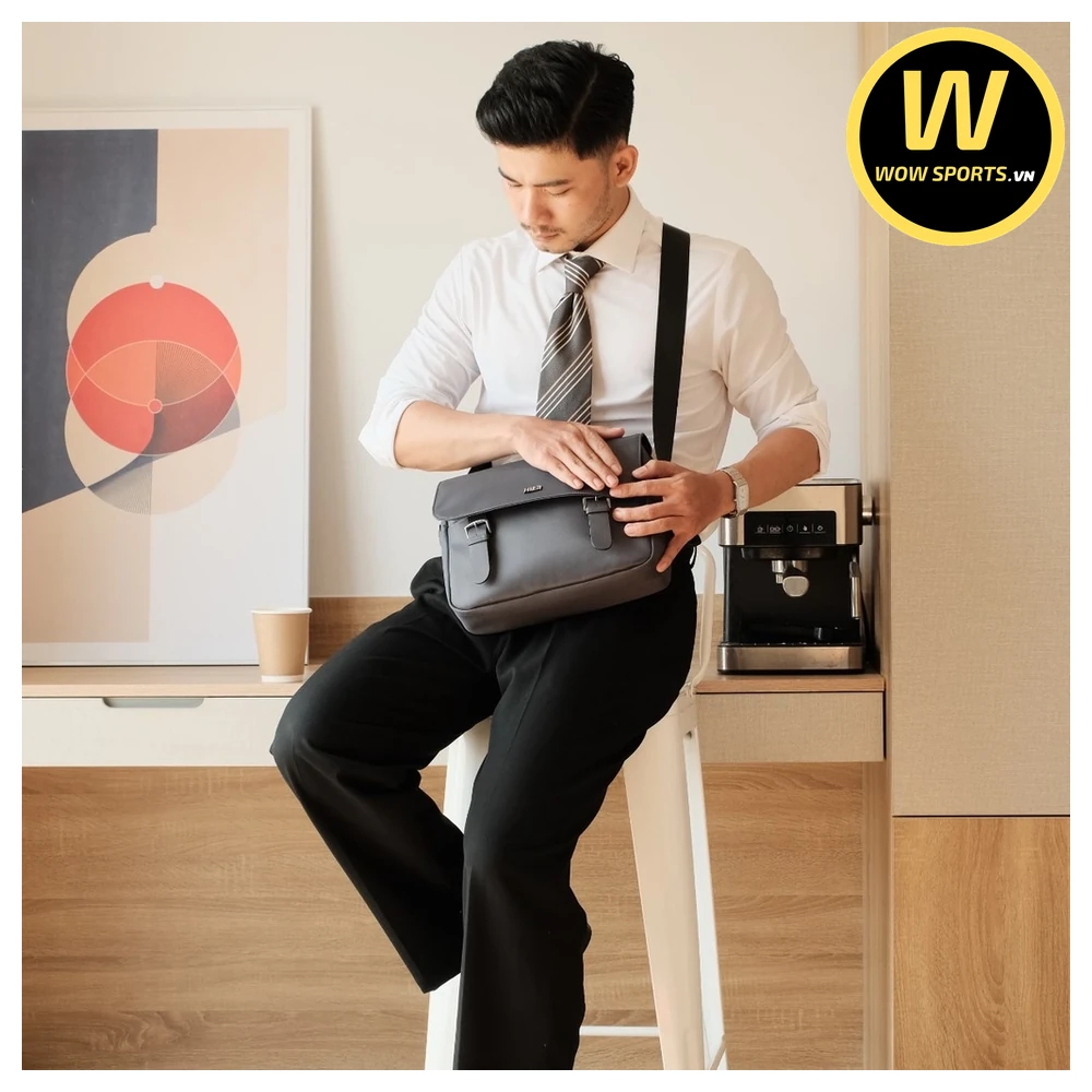 Túi Đeo Chéo HIER EVERYDAY - Kháng Nước Cao Cấp 32 Túi Đeo Chéo Thời Trang Unisex HIER EVERYDAY MESSENGER - Black - Hình 7
