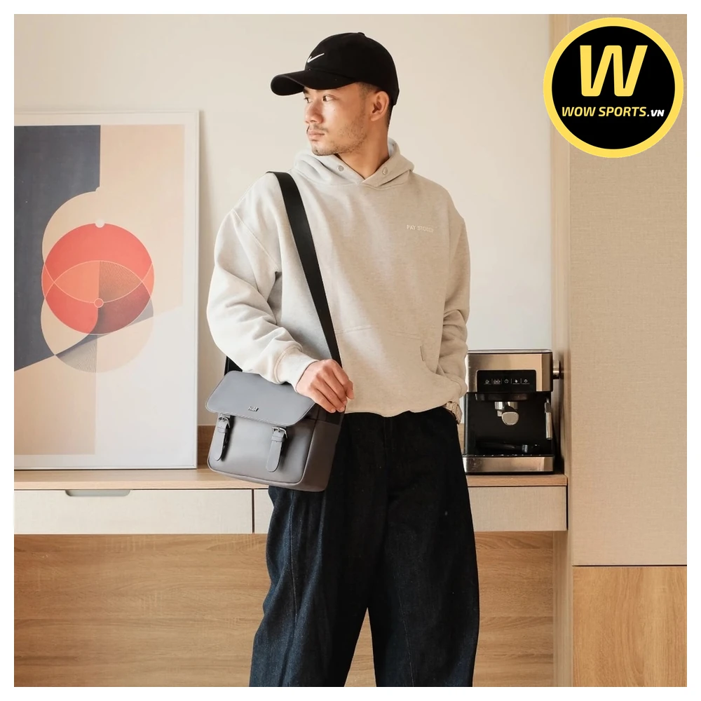 Túi Đeo Chéo HIER EVERYDAY - Kháng Nước Cao Cấp 33 Túi Đeo Chéo Thời Trang Unisex HIER EVERYDAY MESSENGER - Black - Hình 8
