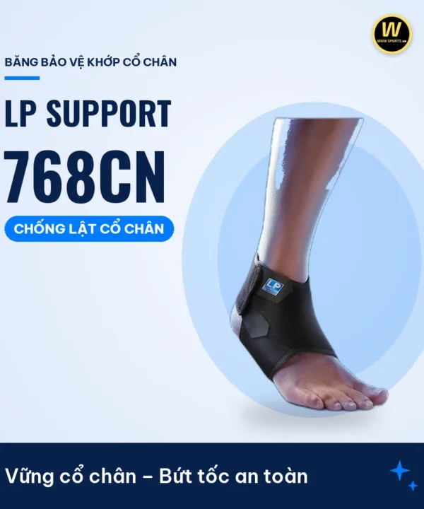 Băng Cổ Chân Đai Dán Điều Chỉnh Gót 768CN - LP Support – Vững cổ chân – Bứt tốc an toàn – WOWSPORTS