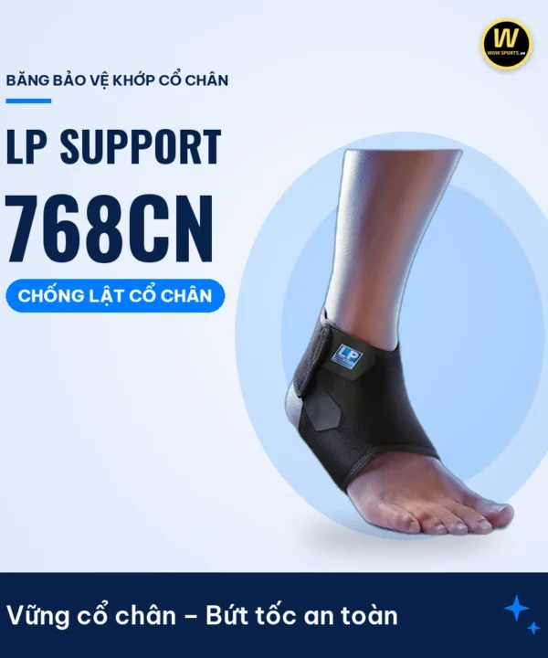 Băng Cổ Chân Đai Dán Điều Chỉnh Gót 768CN - LP Support – Vững cổ chân – Bứt tốc an toàn – WOWSPORTS