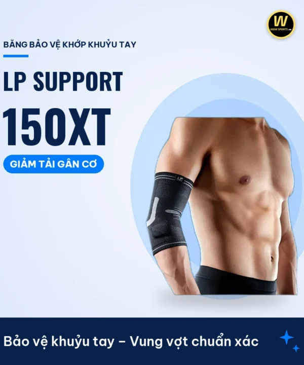 Băng Khuỷu Tay Trợ Lực Thể Thao 150XT - LP Support – Bảo vệ khuỷu tay – Vung vợt chuẩn xác – WOWSPORTS