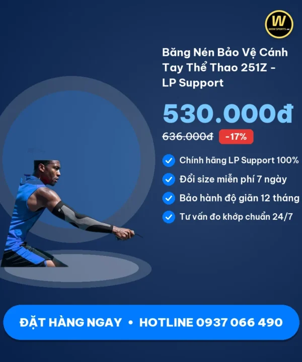 Băng Nén Bảo Vệ Cánh Tay Thể Thao 251Z - LP Support 10 Mua Băng Nén Bảo Vệ Cánh Tay Thể Thao 251Z - LP Support chính hãng tại WOWSPORTS.VN
