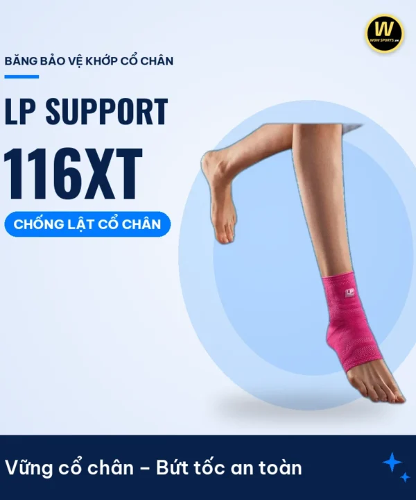 Băng Nén Bảo Vệ Khớp Cổ Chân Thể Thao 116XT - LP Support – Vững cổ chân – Bứt tốc an toàn – WOWSPORTS