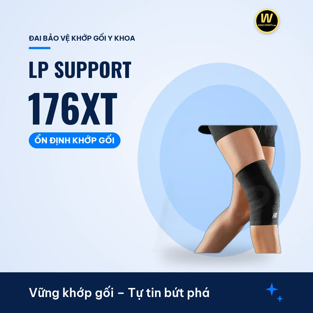 Băng Nén Khớp Gối Giảm Áp Lực Thể Thao 176XT - LP Support 18 Băng Nén Khớp Gối Giảm Áp Lực Thể Thao 176XT - LP Support chính hãng bảo vệ khớp cơ thể thao - WOWSPORTS