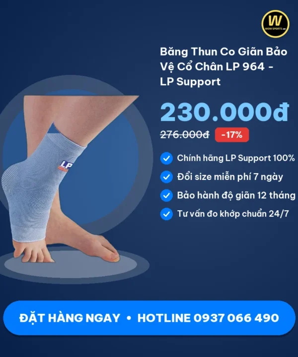 Mua Băng Thun Co Giãn Bảo Vệ Cổ Chân LP 964 - LP Support chính hãng tại WOWSPORTS.VN