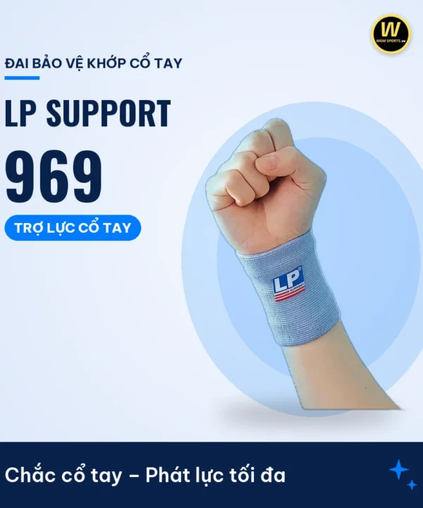 Băng Thun Co Giãn Cố Định Cổ Tay LP 969 - LP Support – Chắc cổ tay – Phát lực tối đa – WOWSPORTS