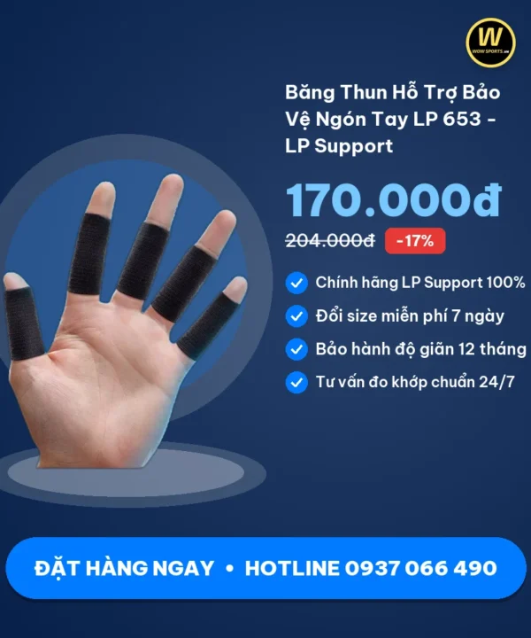 Băng Thun Hỗ Trợ Bảo Vệ Ngón Tay LP 653 - LP Support 10 Mua Băng Thun Hỗ Trợ Bảo Vệ Ngón Tay LP 653 - LP Support chính hãng tại WOWSPORTS.VN