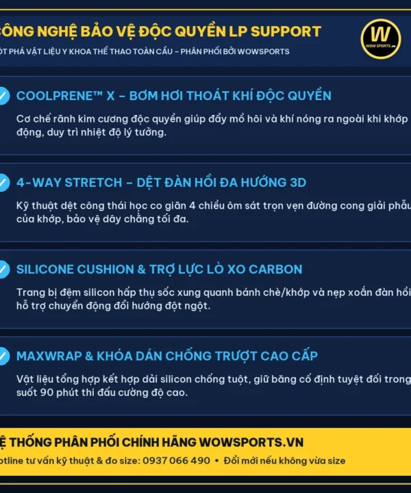 Băng Đeo Khớp Gối Cao Cấp X-Knit SP70XT - LP Support 12 Công Nghệ Bảo Vệ Độc Quyền LP Support Coolprene – WOWSPORTS – Chính hãng tại WOWSPORTS.VN