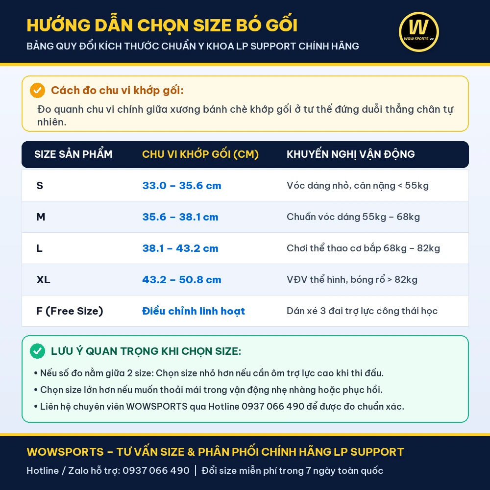 Băng Đeo Khớp Gối Cao Cấp X-Knit SP70XT - LP Support 5 Hướng Dẫn Chọn Size Bó Gối LP Support Chuẩn Y Khoa – WOWSPORTS – Chính hãng tại WOWSPORTS.VN